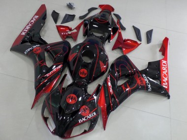 Descuento Carenados Moto Honda CBR1000RR 2006-2007 - Rojo Negro Brillante Bacardi