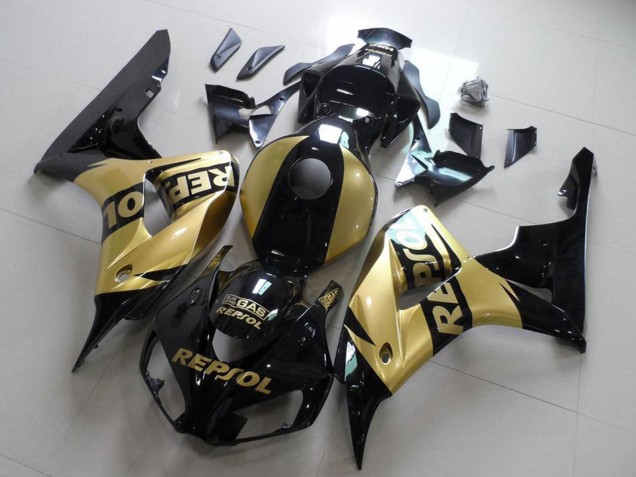Descuento Carenados Moto Honda CBR1000RR 2006-2007 - Negro Brillante Oro Repsol