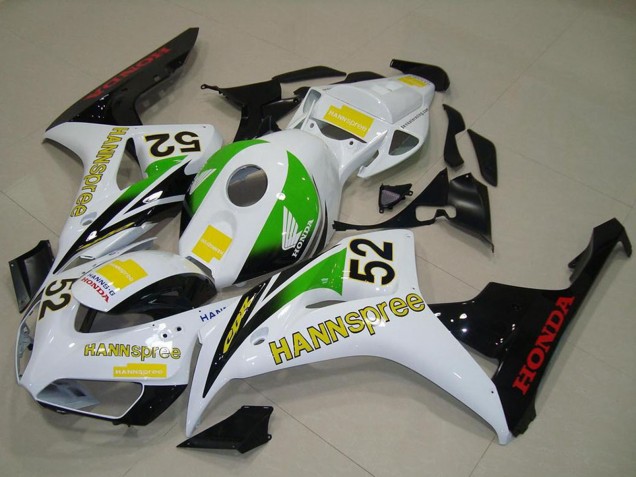 Descuento Carenados Moto Honda CBR1000RR 2006-2007 - Blanco Verde Amarillo Negro Brillante Hannspree 52