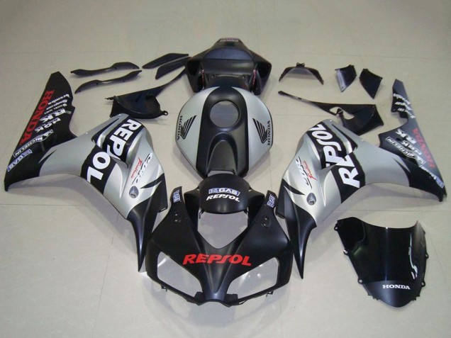 Descuento Carenado Moto Honda CBR1000RR 2006-2007 - Plata Negro Mate Repsol