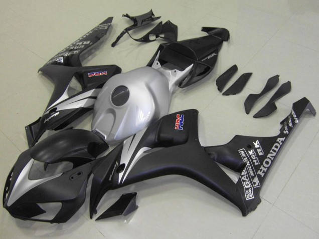 Descuento Kits Carenado Moto Honda CBR1000RR 2006-2007 - Plata Negro Mate