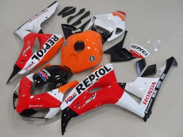 Descuento Carenado Moto Honda CBR1000RR 2006-2007 - Naranja Blanco Rojo Negro Brillante Repsol HRC