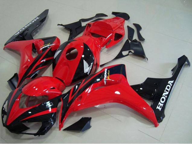 Descuento Kits Carenado Moto Honda CBR1000RR 2006-2007 - Rojo Negro Brillante