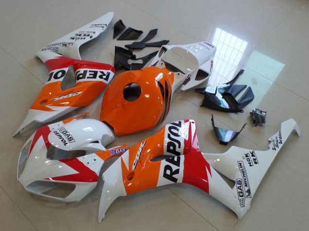 Descuento Carenado Moto Honda CBR1000RR 2006-2007 - Naranja Blanco Rojo Negro Brillante Repsol