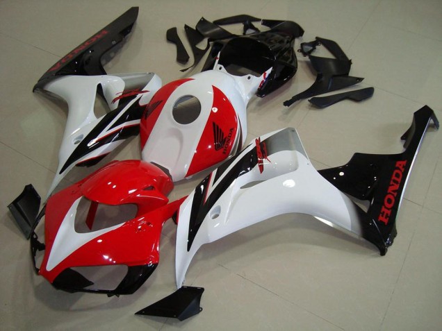 Descuento Kit Carenados Moto Honda CBR1000RR 2006-2007 - Blanco Rojo Negro Brillante