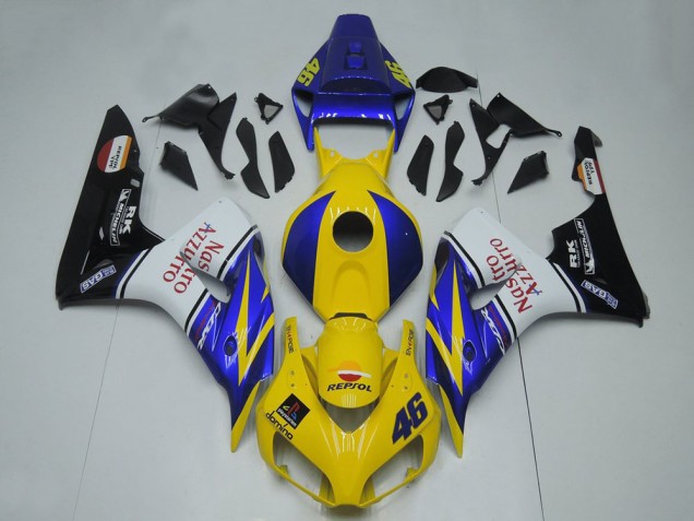 Descuento Carenados Moto Honda CBR1000RR 2006-2007 - Azul Amarillo Blanco Negro Brillante Rojo Nastro Azzurro