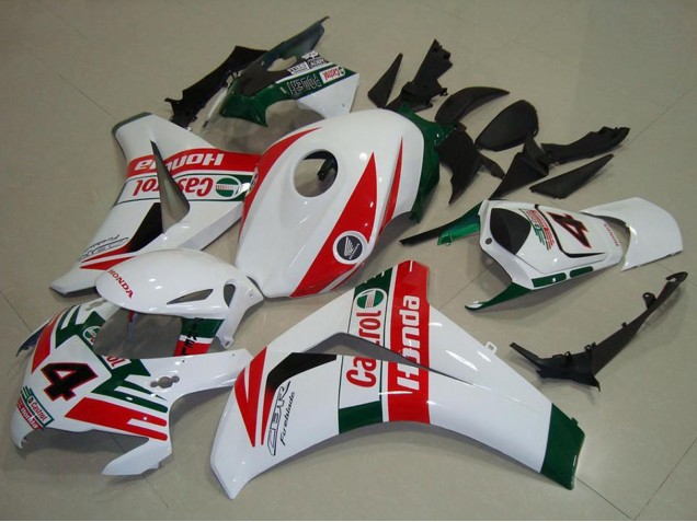Descuento Carenados Moto Honda CBR1000RR 2008-2011 - Blanco Rojo Verde Oscuro Castrol
