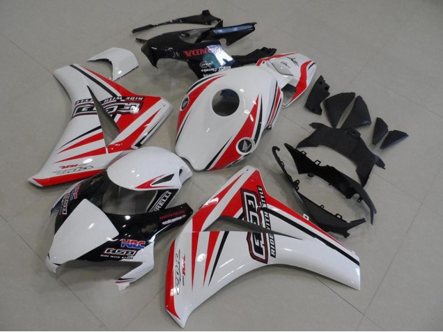 Descuento Carenados Moto Honda CBR1000RR 2008-2011 - Blanco Rojo Negro Brillante HRC