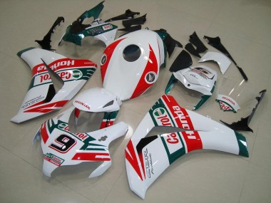 Descuento Carenados Moto Honda CBR1000RR 2008-2011 - Blanco Rojo Verde Oscuro Castrol No 9