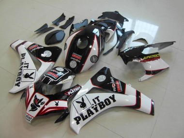 Descuento Carenados Moto Honda CBR1000RR 2008-2011 - Blanco Rojo Negro Brillante Playboy
