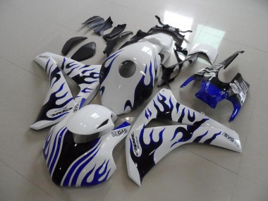 Descuento Carenados Moto Honda CBR1000RR 2008-2011 - Blanco Azul Llama Carrera