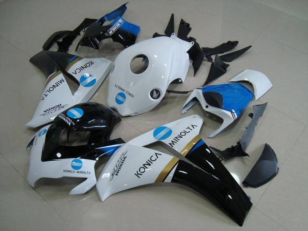 Descuento Carenados Moto Honda CBR1000RR 2008-2011 - Blanco Azul Negro Brillante Konica Minolta