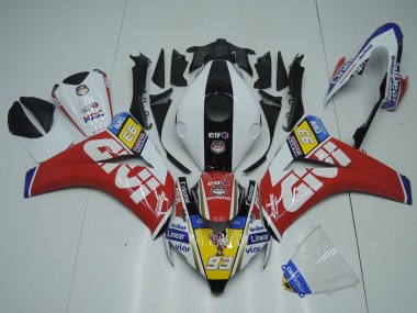 Descuento Carenados Moto Honda CBR1000RR 2008-2011 - Blanco Rojo Amarillo Negro Givi 93