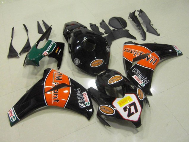 Descuento Carenados Moto Honda CBR1000RR 2008-2011 - Negro Brillante Naranja HM Plant 27