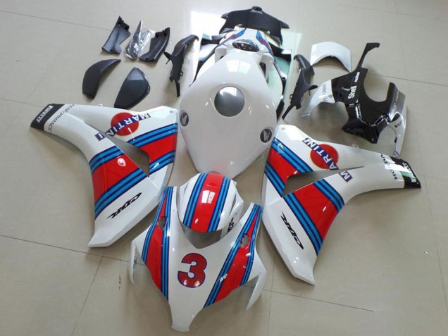 Descuento Carenados Moto Honda CBR1000RR 2008-2011 - Blanco Rojo Azul Claro Martini 3
