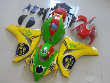 Descuento Carenados Moto Honda CBR1000RR 2008-2011 - Amarillo Verde Rojo Negro Corona