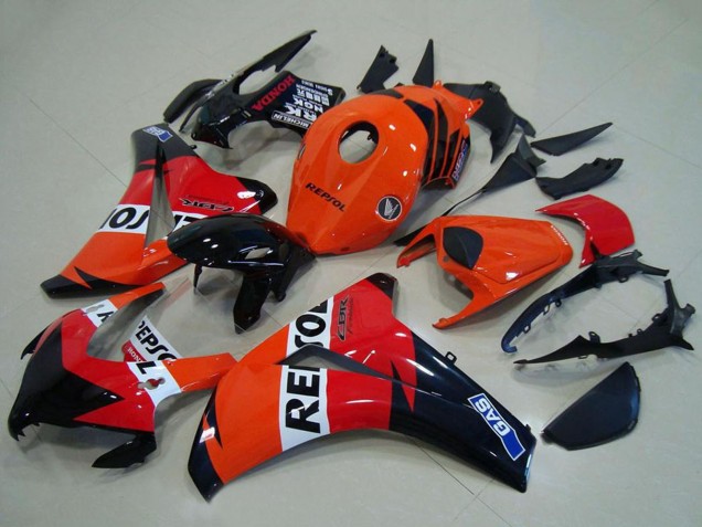 Descuento Carenados ABS Honda CBR1000RR 2008-2011 - Naranja Blanco Rojo Negro Brillante Repsol