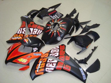 Descuento Carenados Moto Honda CBR1000RR 2008-2011 - Negro Mate Naranja Rossi Repsol 46