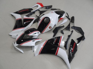 Descuento Carenado Moto Honda CBR1000RR 2012-2016 - Blanco Rojo Negro Brillante Raya