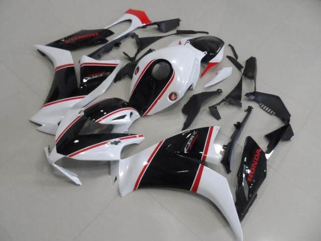 Descuento Carenado Moto Honda CBR1000RR 2012-2016 - Blanco Rojo Negro Brillante Raya