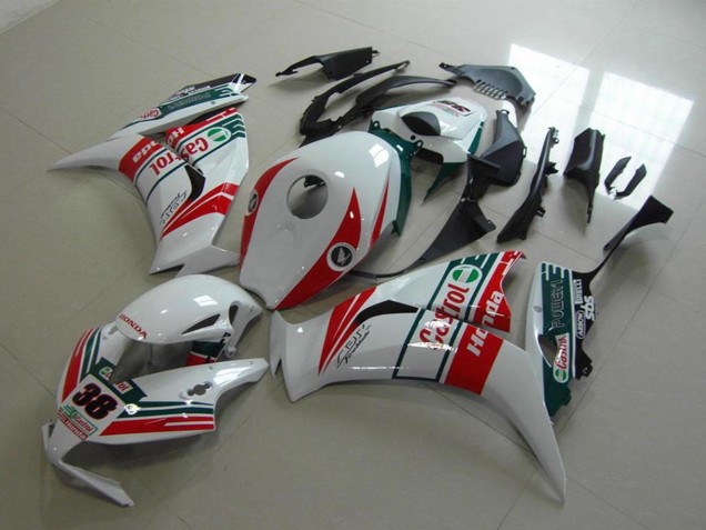 Descuento Carenados Moto Honda CBR1000RR 2012-2016 - Blanco Rojo Verde Castrol 38