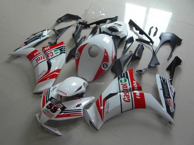 Descuento Carenados Moto Honda CBR1000RR 2012-2016 - Blanco Rojo Verde Castrol