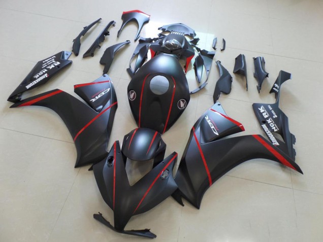 Descuento Carenados Moto Honda CBR1000RR 2012-2016 - Negro Mate Rojo Raya