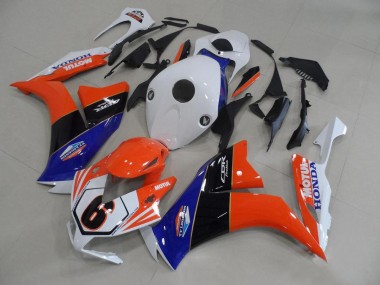 Descuento Carenados Moto Honda CBR1000RR 2012-2016 - Blanco Azul Naranja Negro Brillante TT Legends 6