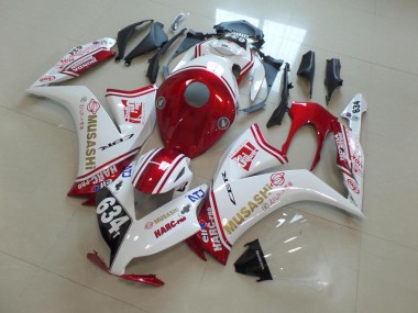 Descuento Carenados Moto Honda CBR1000RR 2012-2016 - Blanco Rojo Musashi 634
