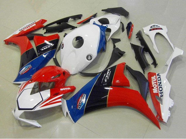 Descuento Carenados Moto Honda CBR1000RR 2012-2016 - Blanco Azul Rojo Negro Brillante TT Legends