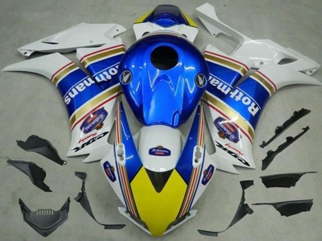 Descuento Carenados Moto Honda CBR1000RR 2012-2016 - Blanco Azul Amarillo Rothmans