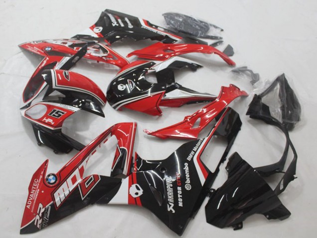 Descuento Carenado Moto BMW S1000RR 2015-2016 - Blanco Rojo Negro Brillante