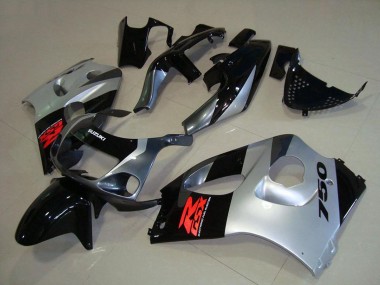 Descuento Carenados Moto Suzuki GSXR 750 1996-2000 - Negro Brillante Plata