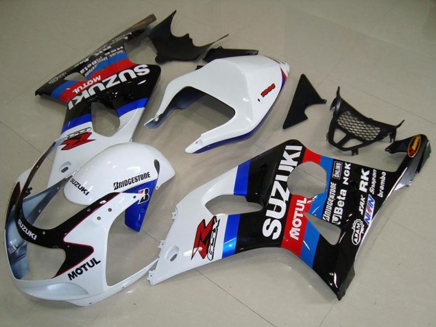 Descuento Carenados Moto Suzuki GSXR 1000 2000-2002 - Blanco Azul Negro Rojo Motul