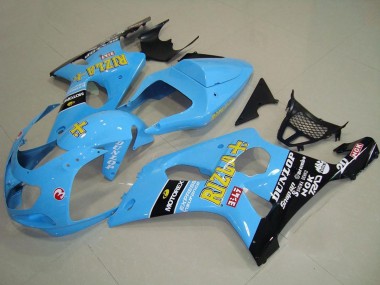 Descuento Carenados Moto Suzuki GSXR 1000 2000-2002 - Azul Claro Amarillo Negro Rizla