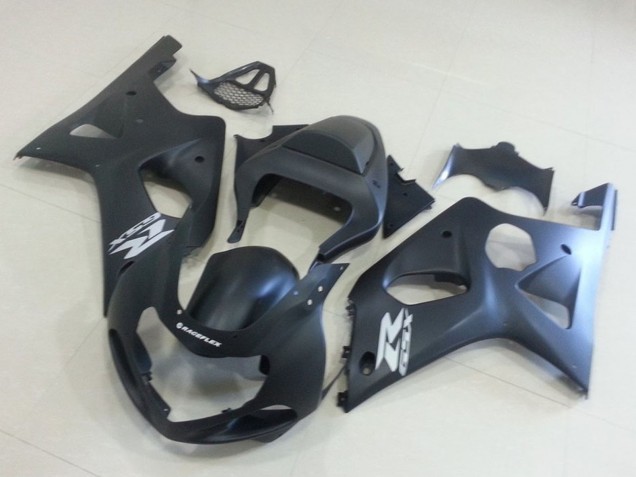 Descuento Carenados Moto Suzuki GSXR 1000 2000-2002 - Negro Mate Plata Calcomanía