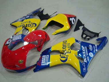 Descuento Carenados Moto Suzuki GSXR 1000 2000-2002 - Amarillo Rojo Azul Corona Carrera