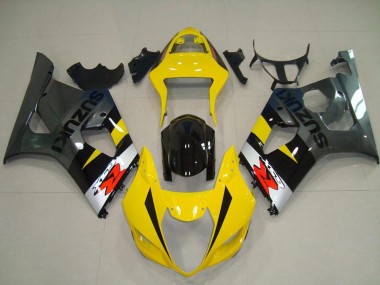 Descuento Carenados Moto Suzuki GSXR 1000 2003-2004 - Amarillo Plata Gris Negro Rojo