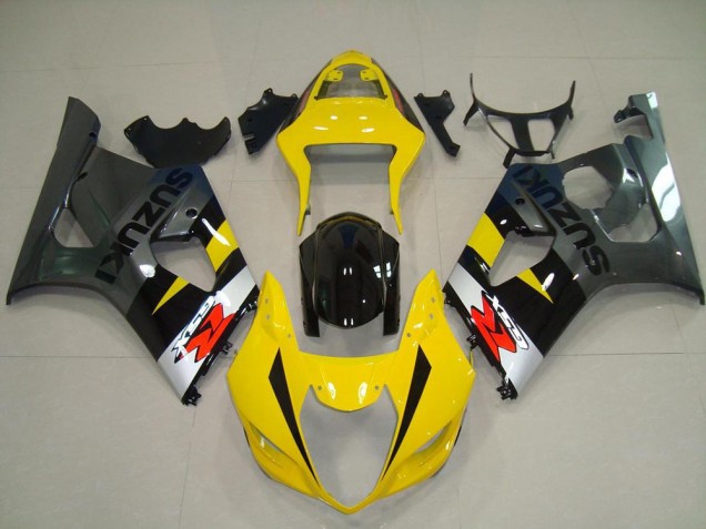 Descuento Carenados Moto Suzuki GSXR 1000 2003-2004 - Amarillo Plata Gris Negro Rojo