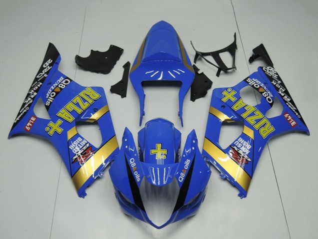 Descuento Carenado Moto Suzuki GSXR 1000 2003-2004 - Azul Oro Negro Rizla