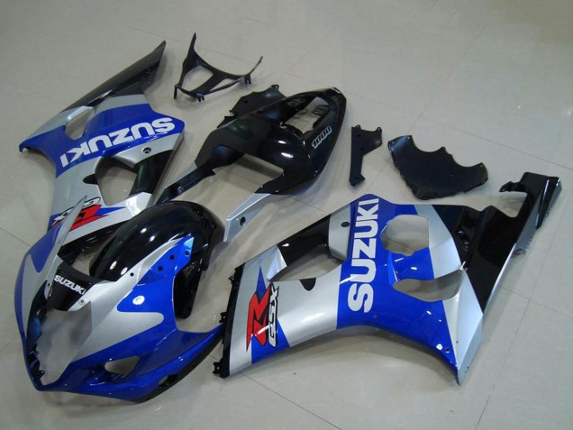 Descuento Carenados Moto Suzuki GSXR 1000 2003-2004 - Plata Azul Negro Brillante Rojo