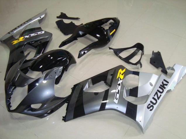 Descuento Carenados Moto Suzuki GSXR 1000 2003-2004 - Plata Gris Negro Amarillo