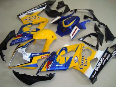 Descuento Carenados Moto Suzuki GSXR 1000 2005-2006 - Amarillo Blanco Negro Corona