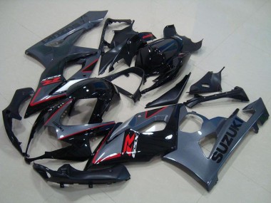Descuento Carenados Moto Suzuki GSXR 1000 2005-2006 - Negro Brillante Negro Mate Rojo