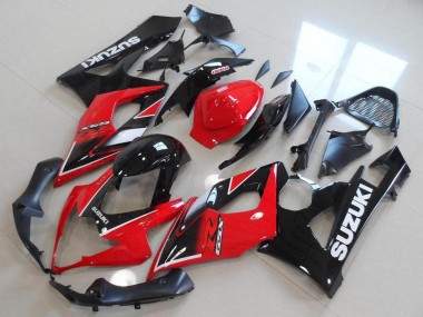 Descuento Carenados Moto Suzuki GSXR 1000 2005-2006 - Rojo Negro Brillante OEM Estilo