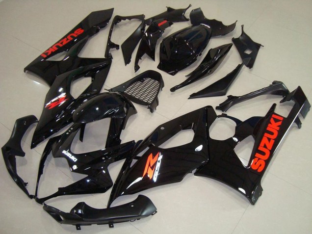 Descuento Carenados Moto Suzuki GSXR 1000 2005-2006 - Negro Brillante Rojo Calcomanía