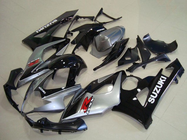 Descuento Carenado Moto Suzuki GSXR 1000 2005-2006 - Plata Negro Rojo