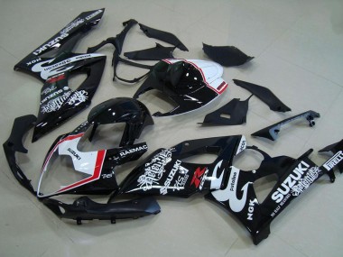 Descuento Carenados Moto Suzuki GSXR 1000 2005-2006 - Negro Brillante Blanco Rojo Relentless