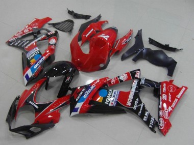 Descuento Carenados Moto Suzuki GSXR 1000 2007-2008 - Rojo Negro Azul Blanco JOMO
