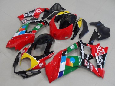 Descuento Carenados Moto Suzuki GSXR 1000 2007-2008 - Rojo Amarillo Negro Azul Blanco Verde